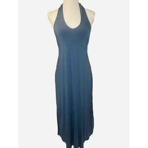 Shebird Harper Halter Bra Dress Ladies Size 4 Denim Blue Maxi